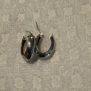 Silver Tone Hoop Earrings